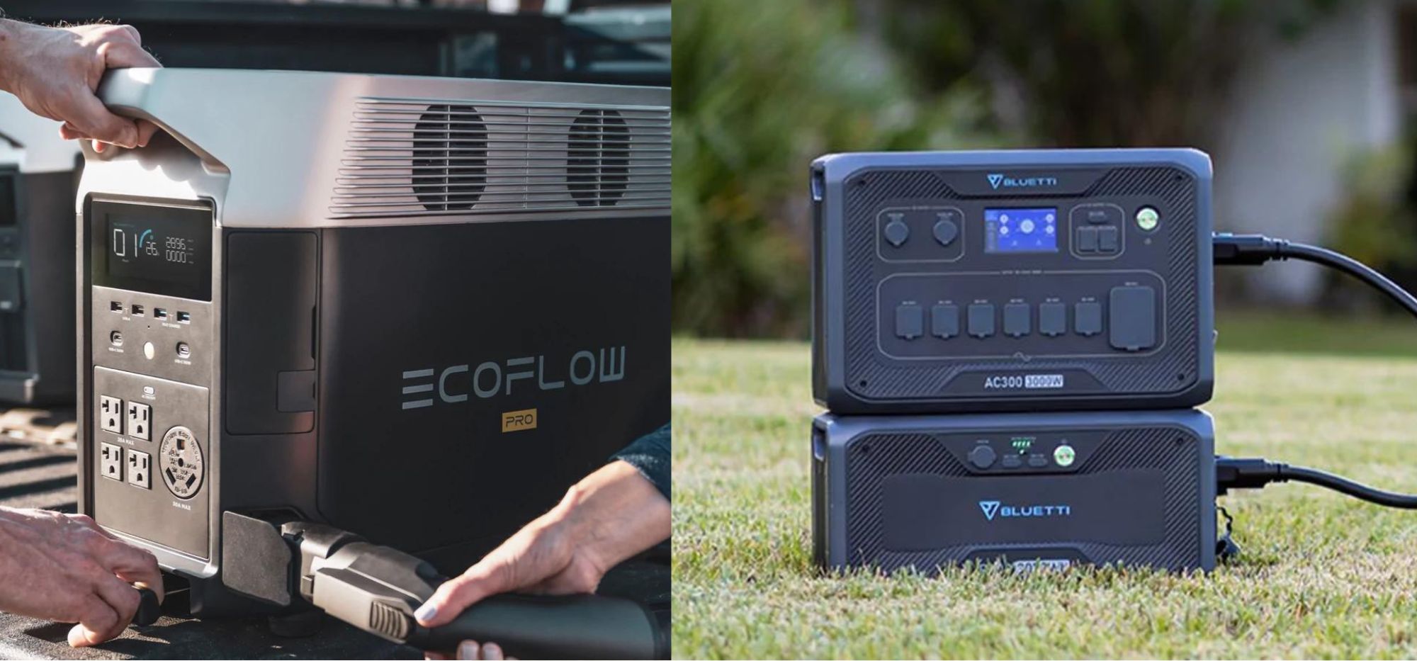 EcoFlow Delta Pro vs Bluetti AC300+B300 Power Station